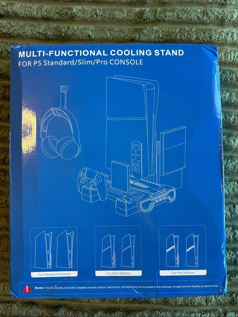 Multi-Functional Cooling Stand for PS5 Standard/Slim/Pro Console PS5 Cooling